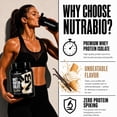 thumbnail image 4 of NutraBio 100% Whey Protein Isolate Protein Powder, 25g Protein with Complete Amino Acid Profile, Non-GMO, Soy & Gluten Free, Low Carb, Low Calorie Whey Protein Powder, Creamy Vanilla, 20 Servings, 4 of 8