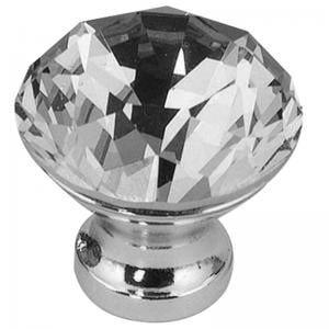 Fancyleo Crystal Glass Cabinet Knobs 30mm Diamond Shape Drawer