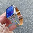 thumbnail image 5 of Soft Casual Fabric Denim Band fpr Apple Watch 38/40/41/42mm(S10), Compatible with iWatch Series 10–1 SE Ultra, Cute Colorful Dot Strap for Girls Women, Adjustable Metal Buckle, Lightblue, 5 of 5