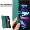 thumbnail image 4 of TFixol Étui de Protection pour Tablette avec Emplacement pour Crayon Réveil/sommeil Automatique Compatible avec iPad Pro 11 Pouces 2020/2021 Bleu (Grain Diamant), 4 of 8