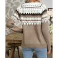 thumbnail image 2 of Fair Isle Sweaters for Women Round Neck Lightweight Sweaters Casual and Holiday Christmas Sweaters Shermie, 2 of 6