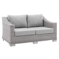 thumbnail image 6 of Modway 4-Piece Wicker Outdoor Patio Dining Set, Light Gray, 6 of 11