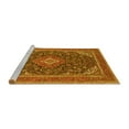 thumbnail image 2 of Ahgly Company Machine Washable Indoor Square Medallion Yellow Traditional Area Rugs, 4' Square, 2 of 4