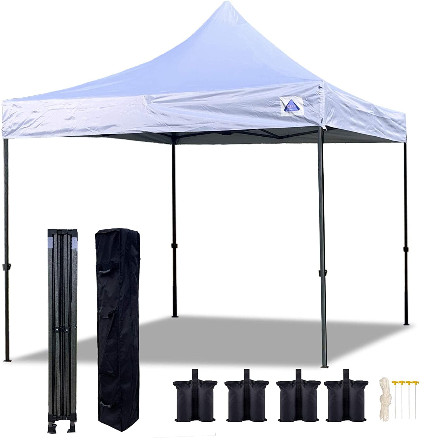 EZ Pop Up Canopy Tent Instant Shelter w Wheel Bag + 4 Sand Bags 10
