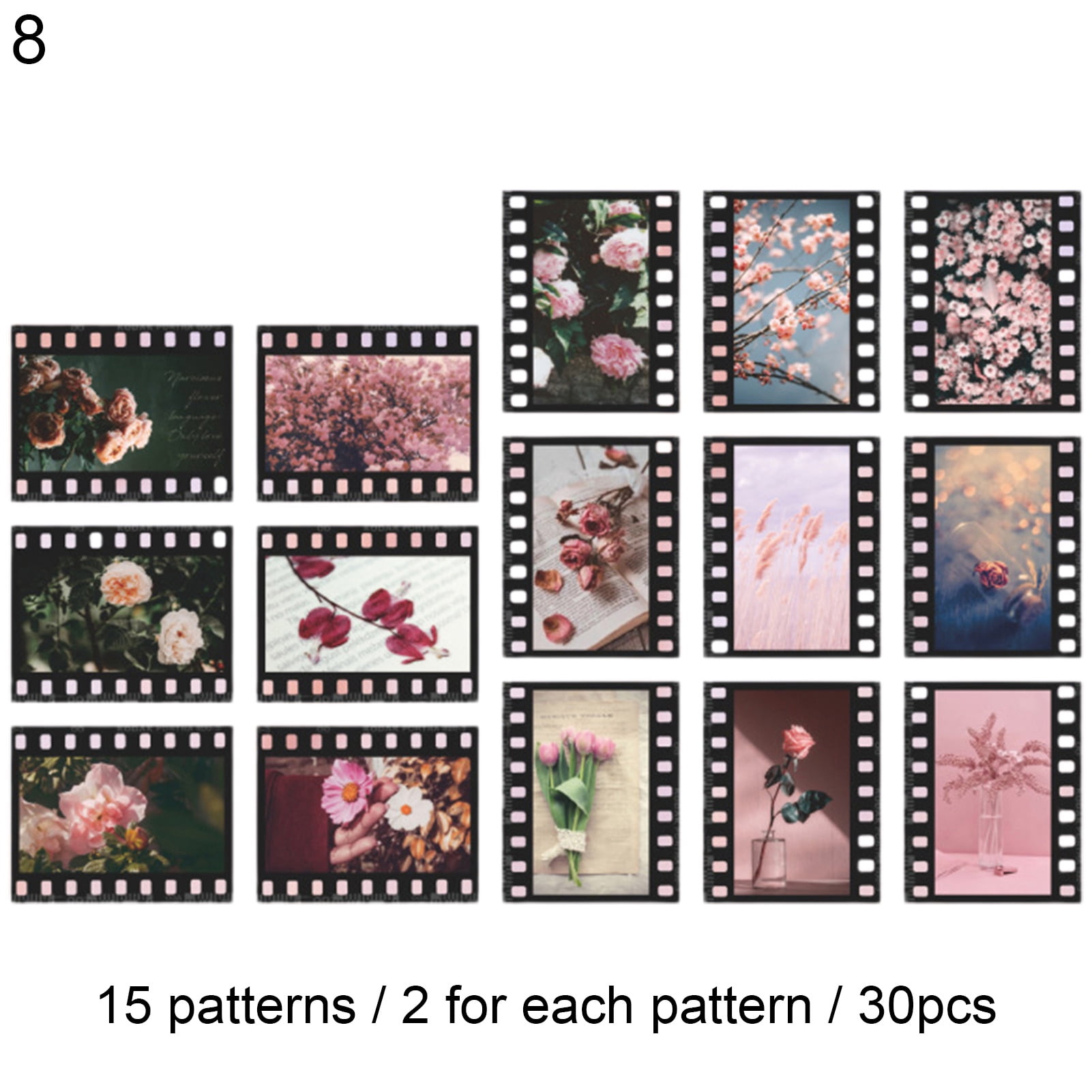 FLACY Pre-cut Vintage Cherry Blossom Cartoon Journaling PVC Washi