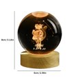 thumbnail image 3 of Bola De Cristal Bola de cristal de 12 constelaciones, manualidades de cristal creativas grabadas en 3D (Aries), 3 of 7