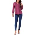 thumbnail image 2 of Camisetas de manga larga con cuello en V para mujer INSPIRE CHIC, 2 of 6