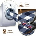 thumbnail image 5 of Navy Blue Check Entryway Rug 2x3 Area Rug Washable Indoor Doormat Small Bathroom Rugs Non-Slip Low Pile Accent Throw Rugs Farmhouse Buffalo Plaid Blue Floor Carpet for Kitchen Bedroom Entrance, 5 of 8