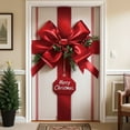 thumbnail image 7 of Taicans Luxury Red Velvet Christmas Door Cover - 70.87in x 35.43in - Holly Berries & Bow - Reusable Holiday Decor for Front Door,Garage Door,Wall - Easy Install - Festive Christmas Decorations, 7 of 7