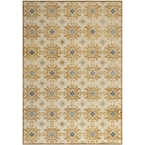 SAFAVIEH Martha Stewart Kader Floral Area Rug, Taupe/Cream, 3'3" x 5'3"