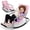 Pink, variant on Special Supplies Sensory Rocking Chair for Kids – Calming Kids Rocker for Balance & Stability – Comfortable Floor Chair for Playroom, Bedroom, Nursery (Blue)