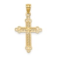 thumbnail image 4 of 14k and White Rhodium Budded Cross with Heart Center Pendant C3613, 4 of 4