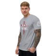 thumbnail image 3 of JESUS IS KING Fitted mens T-shirt (Heather Grey, XS), 3 of 4