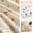 thumbnail image 6 of NAYOROOM Beige Bow Floral 100% Cotton Duvet Cover Queen Set, 3 Piece Romantic Floral Super Soft Breathable Comforter Cover, 6 of 9