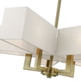 thumbnail image 2 of 42665-01 Livex Lighting Rubix - 5 Light Chandelier In Contemporary Style-20.75 Inches Tall and 26 Inches Wide-Antique Brass Finish-Oatmeal/White Shade, 2 of 13