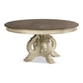 thumbnail image 2 of Furniture of America Clyde Wood 7-Piece Round Dining Table Set in Antique White, 2 of 13