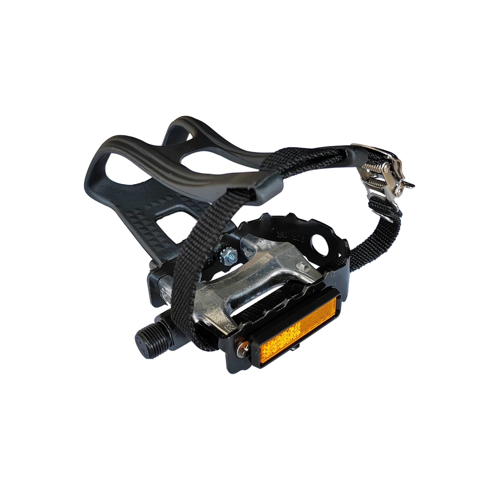 UPANBIKE Bike Pedals with Toe Clips and Straps for Exercise Bike