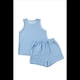 thumbnail image 5 of Conjunto de Dos Piezas de Verano para Mujer, Pantalones Cortos A Juego, Ropa de Estar por Casa con Bolsillos. Azul XXL, 5 of 10