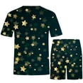 thumbnail image 1 of Conjunto de Camisas Para Hombre Conjunto de Pantalones de Blusa de Manga Corta Con Estampado 3D de Cuello Redondo de Navidad Informal Odeerbi ODB175041, 1 of 7