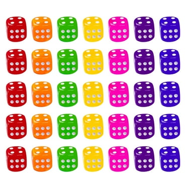 50 Pcs Colorful Transparent Dice Acrylic Entertainment Dice Board Games Toy for Night Bar KTV (Random Color)