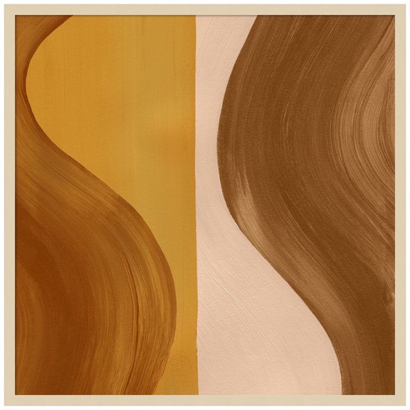 Amanti Art Wavy Clay II Wood Framed Wall Art Print