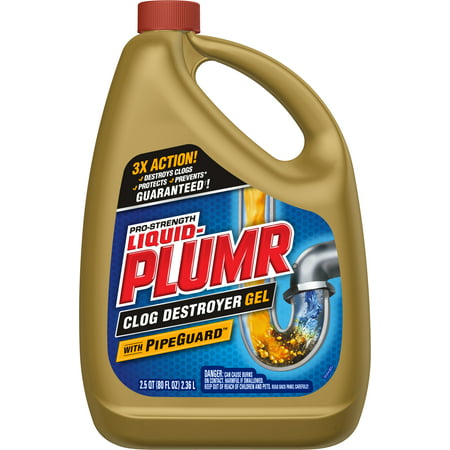 Liquid-Plumr Pro-Strength Full Clog Destroyer Plus PipeGuard, 80 (Best Product For Clogged Drain)