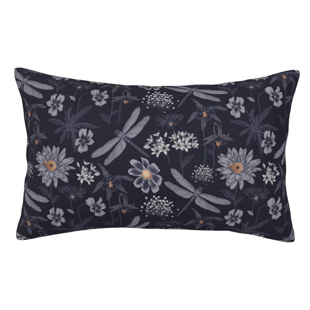 Balery Wildflowers And Dragonflies Funda de Cojín Estampada, Regalos para Mujeres, Regalos de Amor para Ella, Regalos para Novia o Esposa, Funda de Almohada-14"x20"