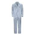 thumbnail image 2 of Family Christmas Pajama Sets Satin Christmas Pajamas Long Sleeve Button down Holiday Nightwear Family Matching Outfits Mens Matching Christmas Pajamas, 2 of 9