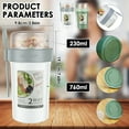 thumbnail image 2 of 2 Pack Breakfast On the Go Cups 2-Tier Yogurt Cup to Go with Spoon 990ml Yogurt Cup Container Leak Proof Yogurt Cereal Container Portable for Milk Cereal Salad Breakfast, 2 of 9