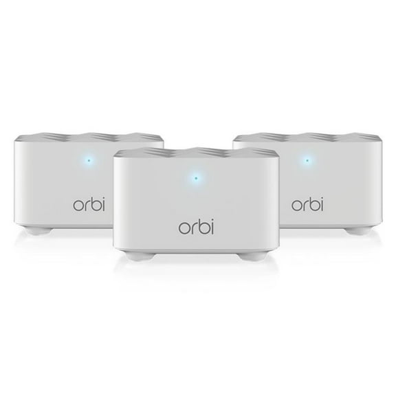 Restored NETGEAR - Orbi RBK13 AC1200 Mesh WiFi System with Router and 2 Satellite Extenders (Refurbished)