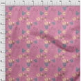thumbnail image 3 of oneOone Cotton Silk Light Pink Fabric Clothes|Footprint & Baby Feeder Kids Sewing Fabric By The Yard Printed Diy Clothing Sewing Supplies 42 Inch Wide, 3 of 4