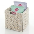 thumbnail image 6 of mDesign Woven Hyacinth Kitchen Storage Organizer Basket Bin, 4 Pack, White Wash, 6 of 7