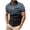 Gray, variant on Men's Short Sleeve Golf Shirt Quarter Zip Color Block Striped Pique Jersey Performance Athletic Quick Dry Tee for Tennis Summer Sports Lightweight Moisture Wicking Top