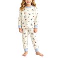 thumbnail image 2 of Asxite Toddler Fall Outfits Solid Crewneck Top Jogger Pants Casual Breathable 2 Piece Set 7T, 2 of 6
