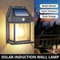 thumbnail image 2 of 2025 New Outdoor Solar Wall Lamp, New Solar Induction Wall Lamp, Waterproof Outdoor Solar Motion Sensors Wall Lights,Fence Lights Solar Powered,Exterior Wall Mount Lighting for Patio Yard (Black), 2 of 9