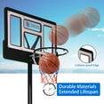 thumbnail image 3 of Dextrus 44" Portable Basketball Hoop with Adjustable Height 4.4-10ft, Built-in Wheels, Collision-Proof Edge, 3 of 6