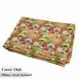 thumbnail image 5 of Fall Pumpkin Floor Pillow Lounger Cover, Harvest Season Vegetables and Fruits Freshness Nature Food Art Repetitive Art, Nap Mat Printed Fabric Case for 5 Pillows, 88" x 36", Multicolor, by Ambesonne, 5 of 5