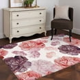 thumbnail image 3 of Red Ombre Spring Floral Area Rugs 4'x6', Washable Small Throw Rugs for Office Bathroom, Summer Botanical Flowers Indoor Outdoor Rug Non-Slip Low Pile Carpet Runner Reversible Floor Mats, 3 of 8