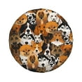 thumbnail image 2 of Gaeub Dogs Different Breeds 14-17in Tire Cover, Spare Tire Cover, for Camper Caravan, Trailer, Car, Truck, SUV, Jeep - 14 inch, 2 of 9