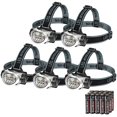 thumbnail image 1 of Linterna frontal LED EverBrite, paquete de 5, 4 modos de iluminación, baterías, 1 of 7