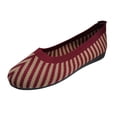 thumbnail image 1 of Cathalem Chaussures Habillées pour Femmes en Peluche - Peace et Ballerines à Bout Pointu Toe avec Petit Talon Compensé, Rouge 40, 1 of 5