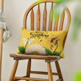 thumbnail image 2 of Hello Sunshine Daisy Sunflower Bee Throw Pillow Cover, 12 x 20 Inch Summer Party Holiday Yellow Cushion Case Decoration for Sofa Couch, 2 of 6