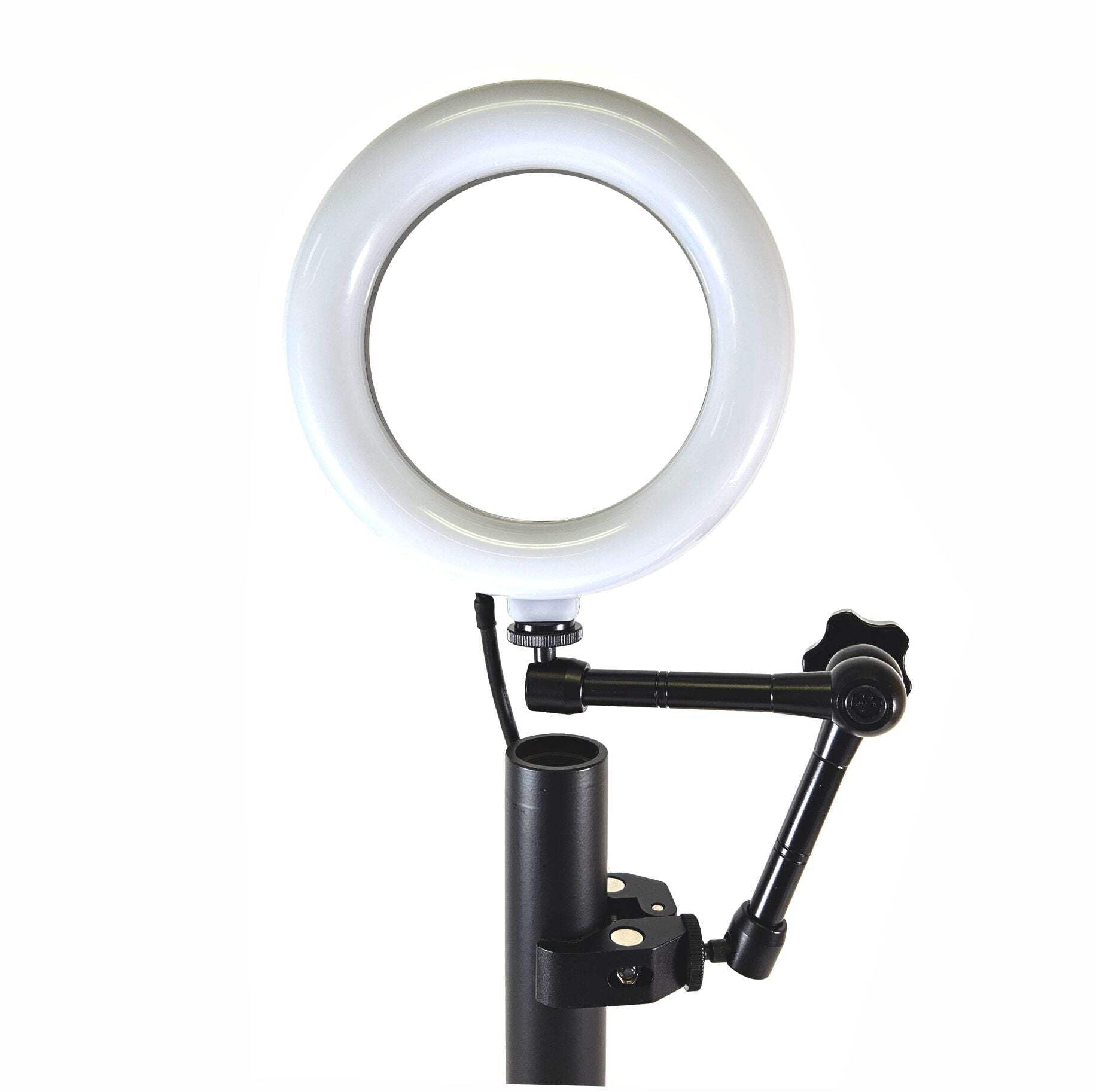 ALLCAST 6" Ring Light and HD Webcam with Adjustable Arm Pole Clamp