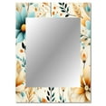 thumbnail image 2 of Designart "Serene Nomad Dreams II" Floral Wall Mirror, Printed Beige Wall Mirror, Bohemian Bathroom Wall Mirror, Decorative Floral Mirror - 30x40 Inch, 2 of 5