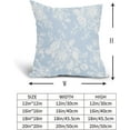 thumbnail image 5 of Vintage Floral Pillow Covers 18x18 Inch Set of 2 Tan and Cream Floral Throw Pillow Covers Chinoiserie Flower Pillowcases Rustic Farmhouse Cotton Linen Cushion Covers for Couch Bed Sofa Home Decor, 5 of 6