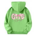 thumbnail image 6 of FYDUU Graphic Hoodies for Girls Bow Print Hooded Sweatshirts Casual Long Sleeve Pullover Tops Fall Cute Trendy Comfy Clothes 3-4 Years, 6 of 6