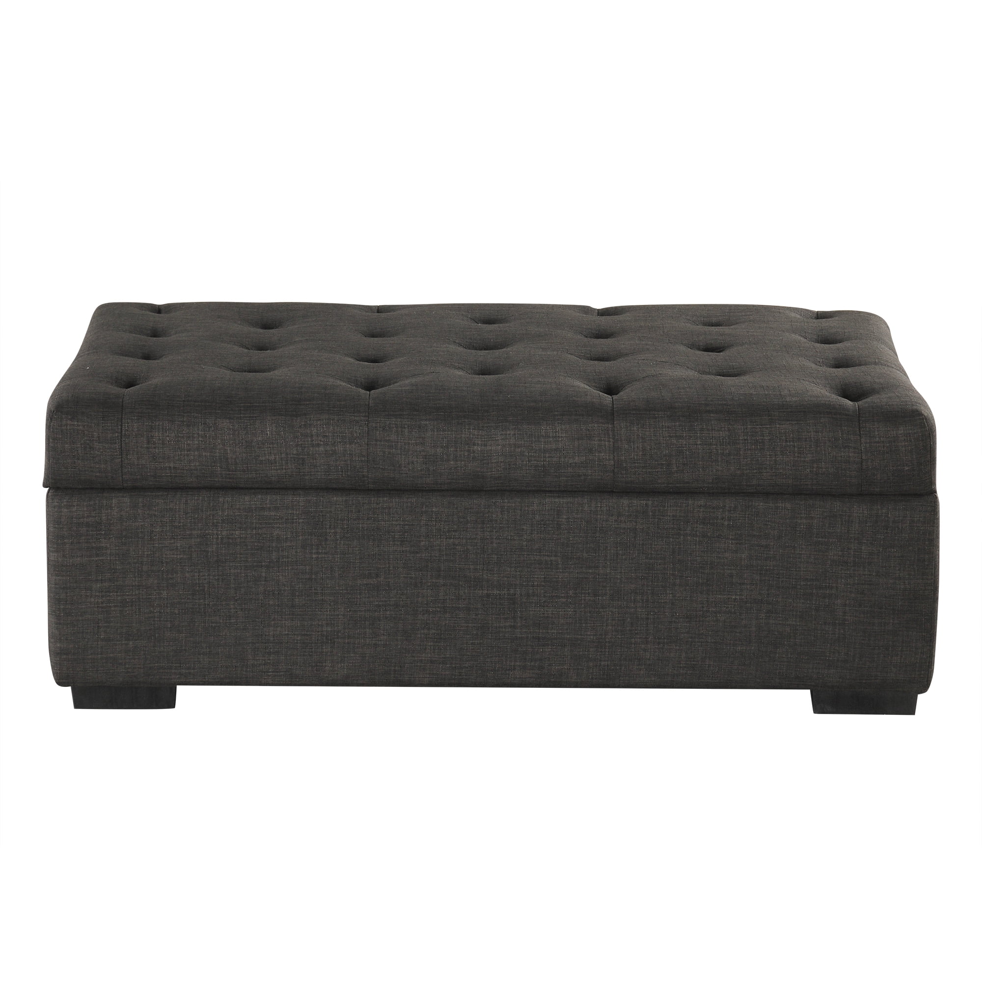 Euroco Convertible Ottoman Sleeper Bed with Memory Foam Mattress, Folding Twin Bed for Guests, Tufted Linen Upholstery, Iron Frame, Space-Saving Sofa Bed