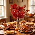 thumbnail image 6 of 2 Pack Artificial Maple Leaf Bouquet, Fall Harvest Thanksgiving Decor, Vase Filler Photography Props For Indoor Outdoor Gift, 6 of 6