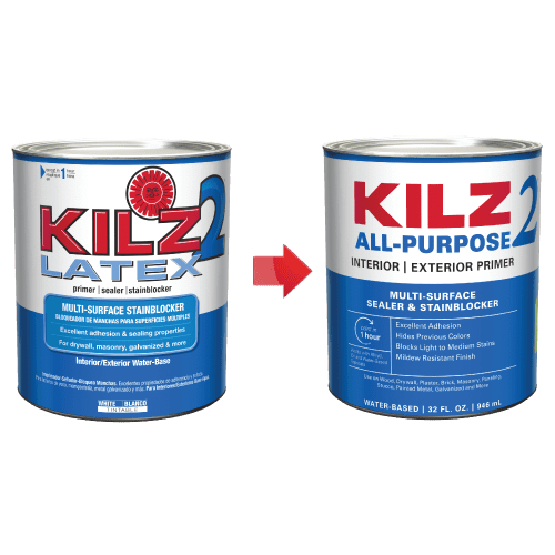 KILZ 2 1qt. Latex Interior/Exterior Primer New Look, Same Trusted