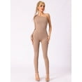 thumbnail image 5 of Unique Bargains Women's Off-Shoulder Slim Fit Soft Shapewear Jumpsuit XL Beige, 5 of 6